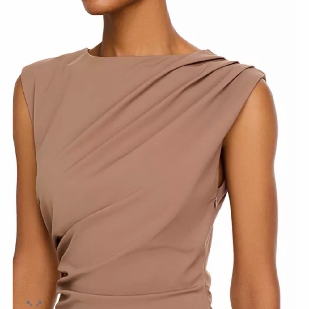 Bloomingdale's Line & Dot Tan Midi Dress - NWT Size Small - Picture 8 of 9